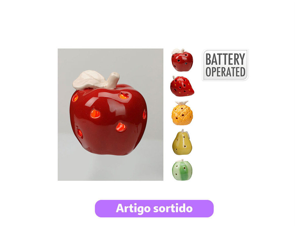 FRUTA DECORATIVA 92X77X78MM MODELOS SORTIDOS