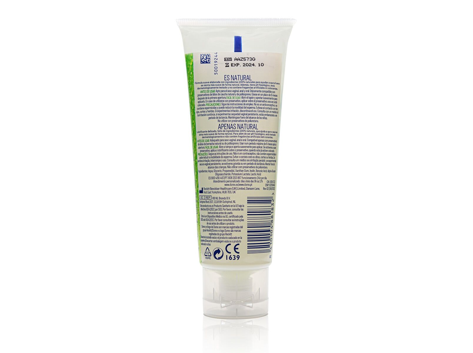 GEL DUREX LUBRIFICANTE NATURALS GEL &Iacute;NTIMO 100ML image number 1