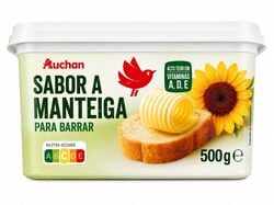 CREME VEGETAL PARA BARRAR AUCHAN SABOR A MANTEIGA 500G