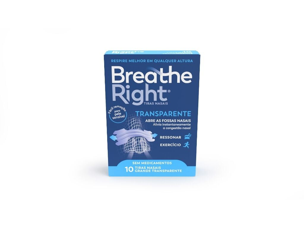 PENSOS BREATHE RIGHT NASAIS TRANSPARENTES TAMANHO GRANDE 10UN image number 0