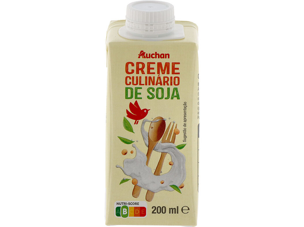 CREME CULIN&Aacute;RIO DE SOJA AUCHAN 200ML