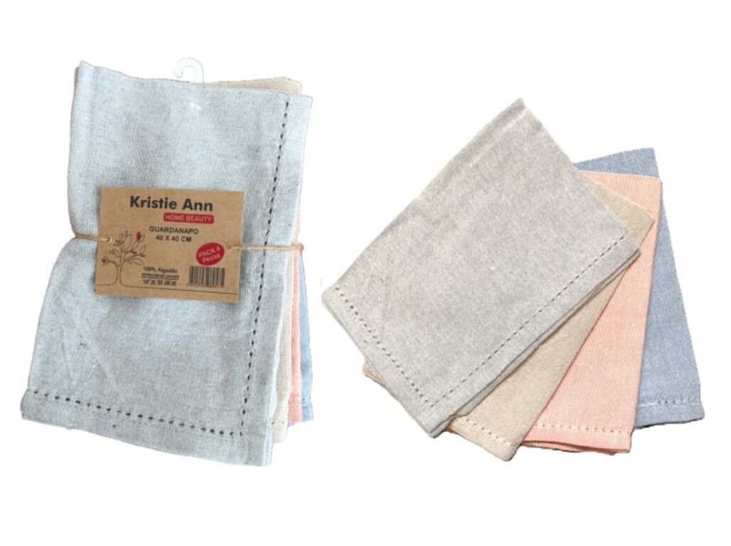 GUARDANAPO OSLO PACK 4 UNIDADES 40X40CM