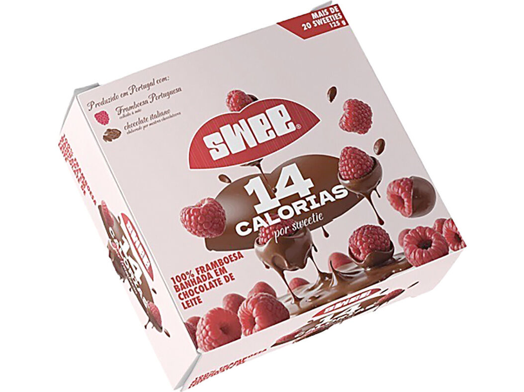 SWEETIES SWEE FRAMBOESA E CHOCOLATE DE LEITE 125G
