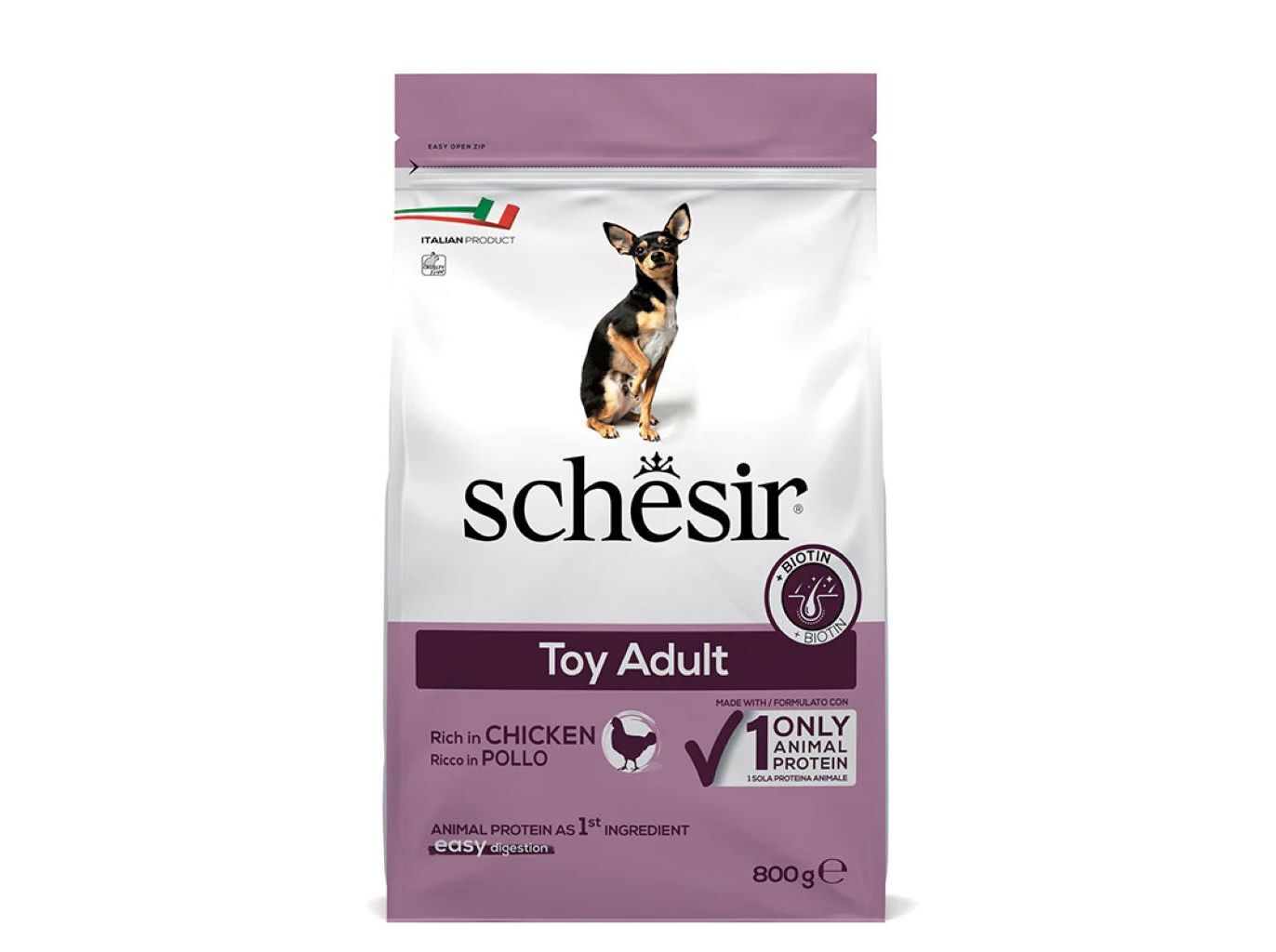 RA&Ccedil;&Atilde;O PARA C&Atilde;O SCHESIR MINI FRANGO 800G image number 0