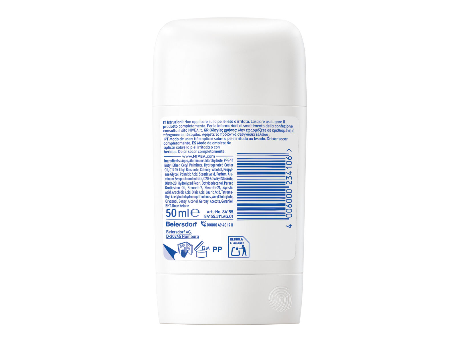 DESODORIZANTE STICK NIVEA PEARL & BEAUTY 50 ML image number 2