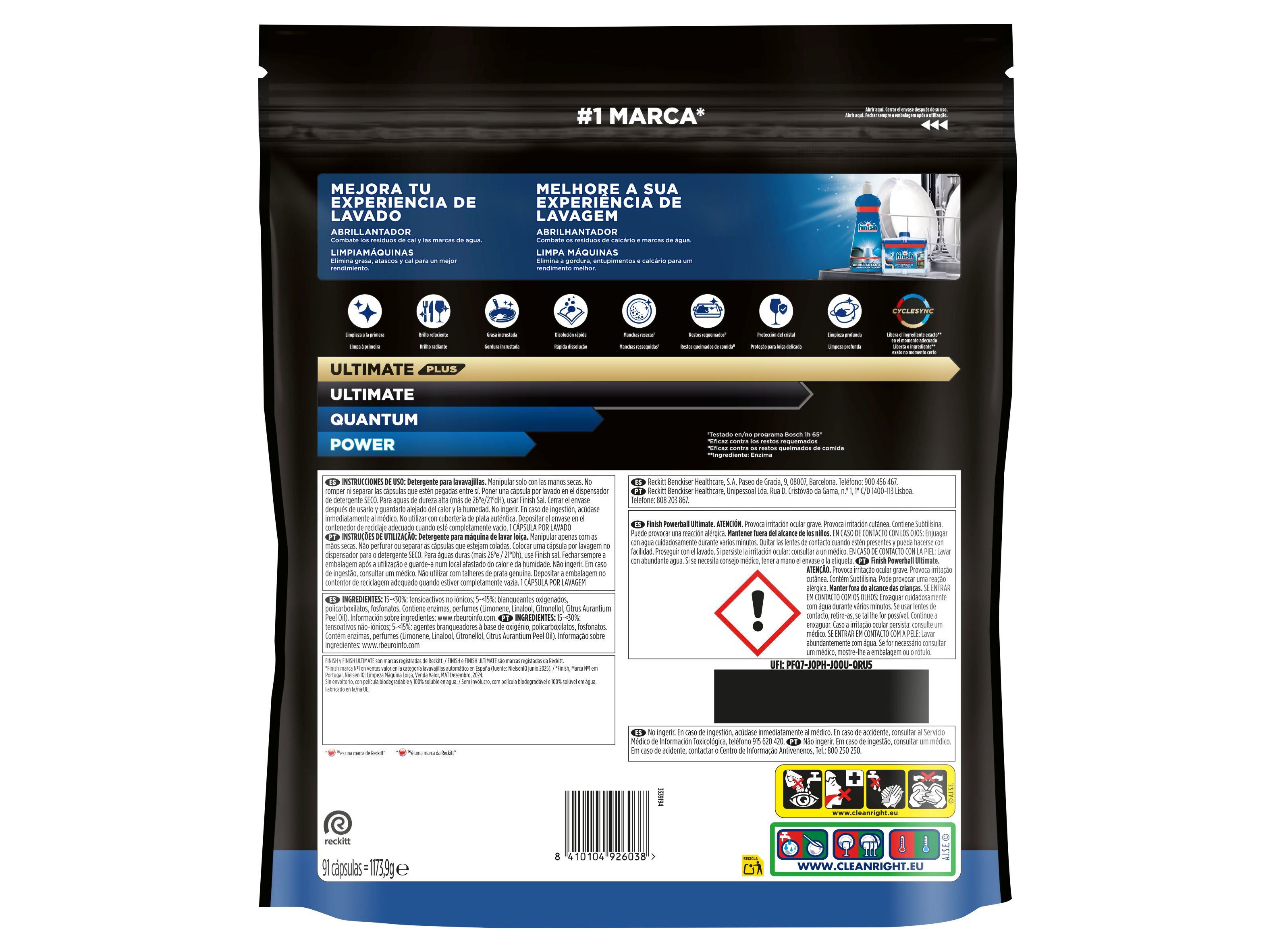 DET. LOI&Ccedil;A M&Aacute;Q. FINISH ULTIMATE REGULAR 91P image number 1