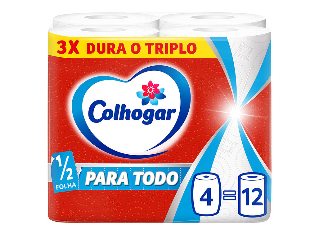 ROLO COLHOGAR COZINHA PARA TODO TRIPLO 4=12 UNIDADES