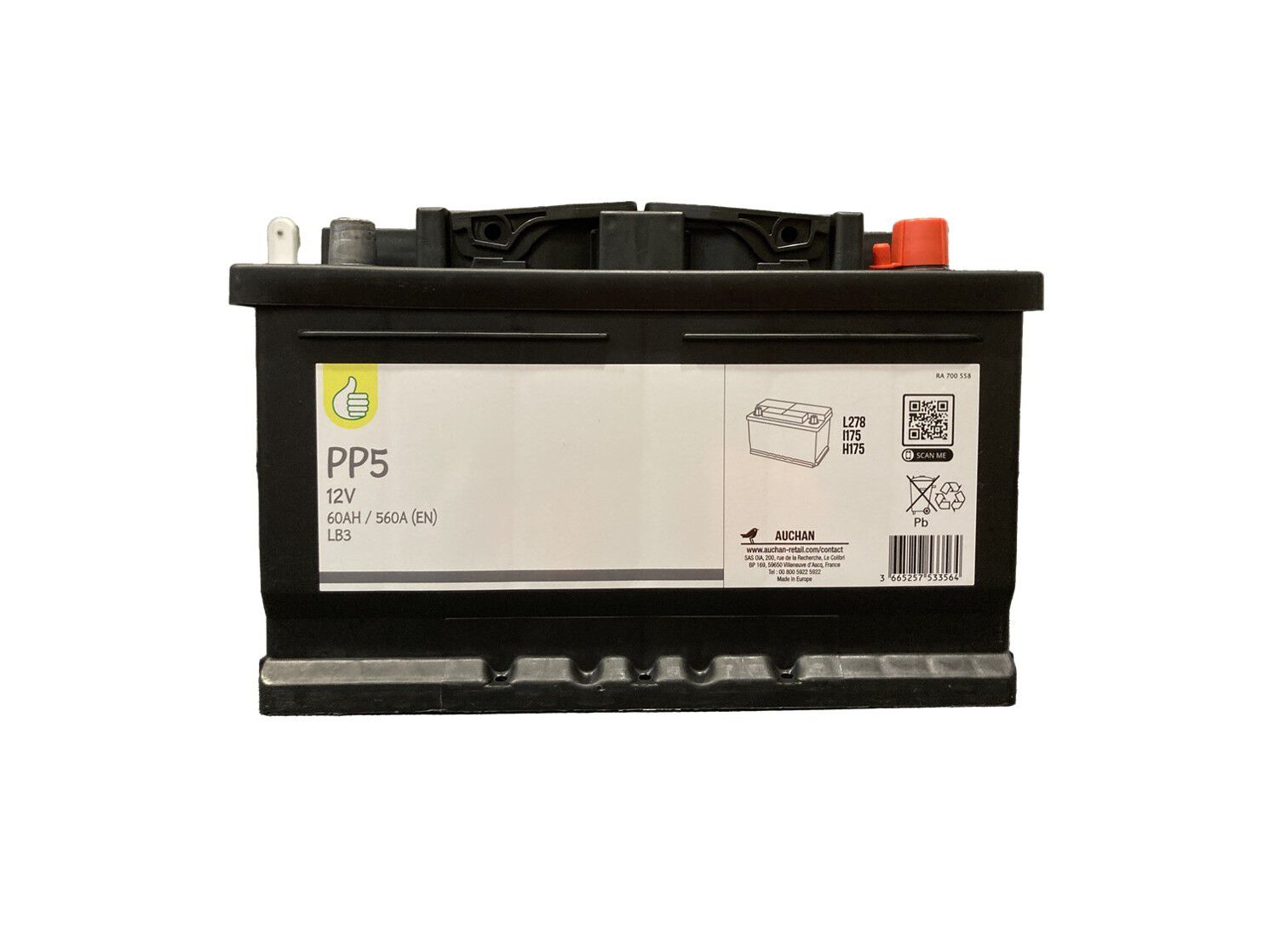 BATERIAS AUTO POLEGAR PP5 60AH/560A