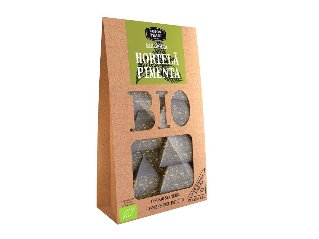 INFUS&Atilde;O LISBON TEA CO. BIO HORTEL&Atilde;-PIMENTA 15 SAQUETAS