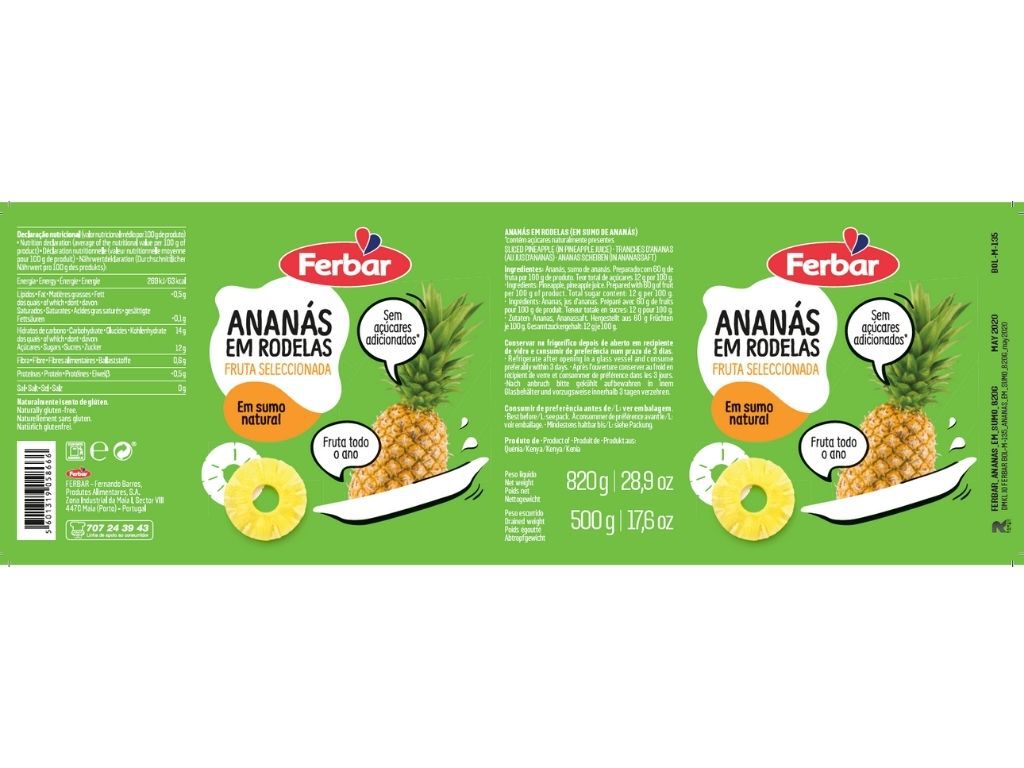 ANAN&Aacute;S FERBAR RODELAS SUMO NATURAL 820G image number 1