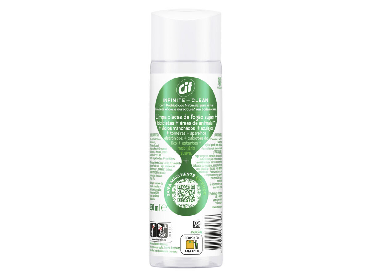LIMP. MULTISUPERF&Iacute;CIES CIF INFINITE C. EUCALIPTO REC 280ML image number 1