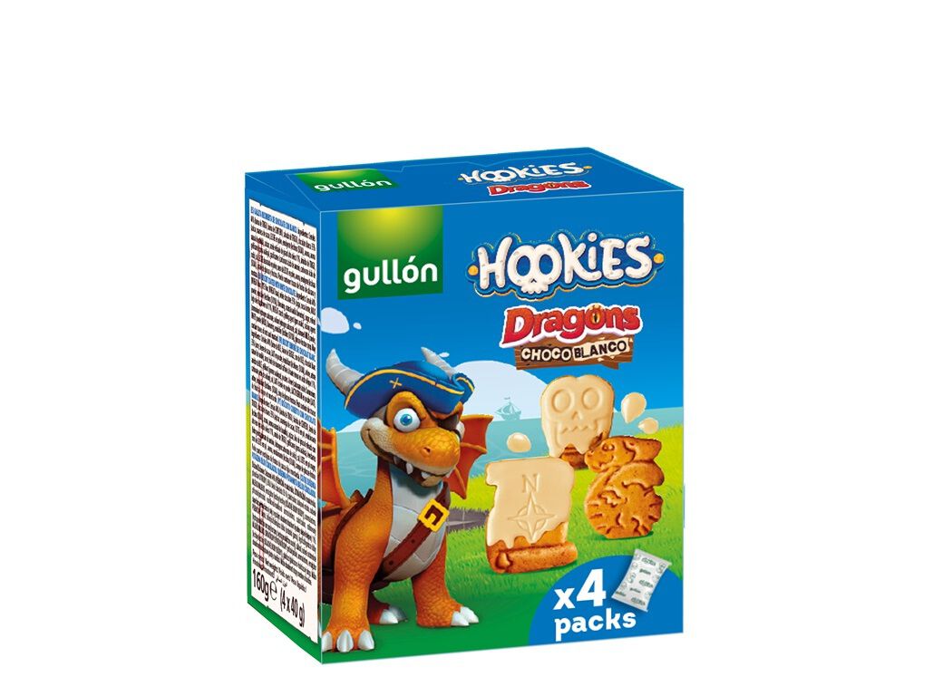 BOLACHAS COBERTAS GULLON HOOKIES CHOCOLATE BRANCO 160G image number 0