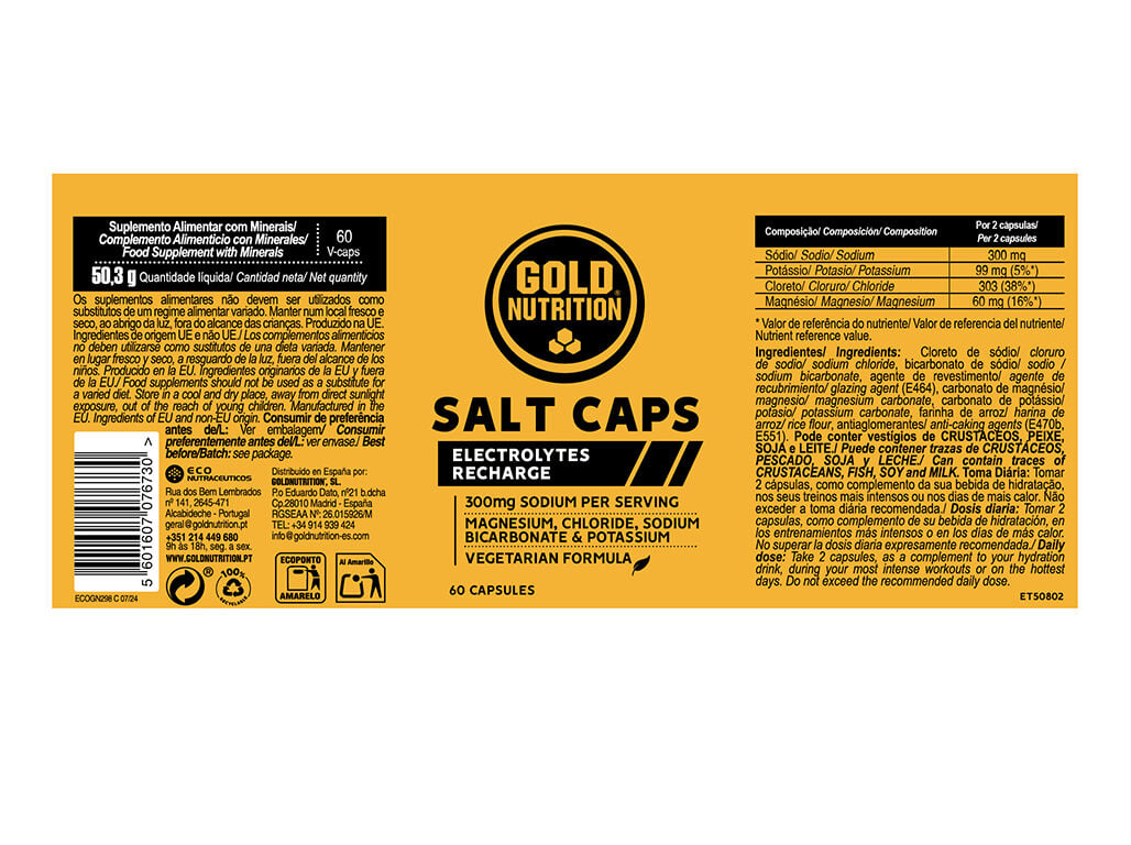 SUPLEMENTO GOLDNUTRITION SAL CAPS 60 VCAPS image number 1