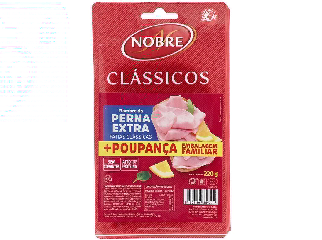 FIAMBRE PERNA EXTRA NOBRE CLASSICAS 220G