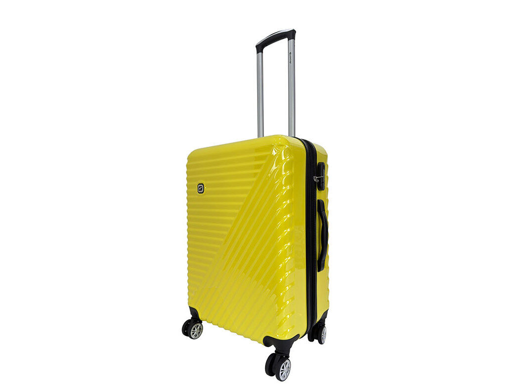 MALA DE VIAGEM M&Eacute;DIA R&Iacute;GIDA AIRPORT AMARELO 8 RODAS 64X44X27CM image number 0