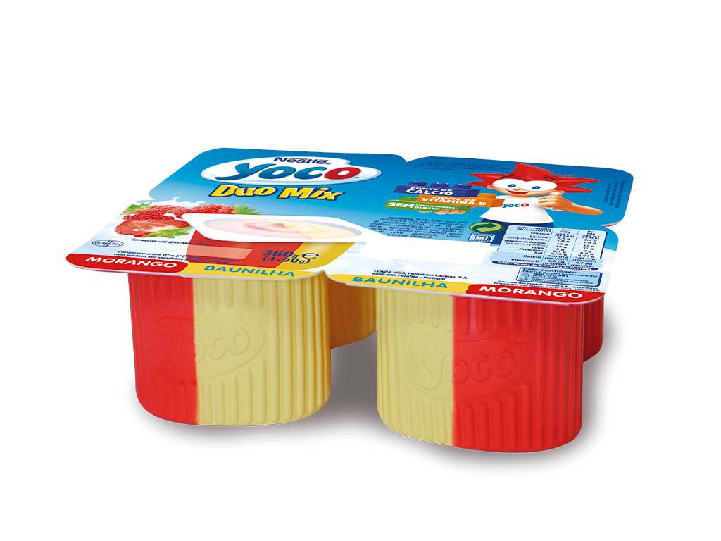 INFANTIL YOCO DUO MIX MORANGO E BAUNILHA 4X90G image number 1