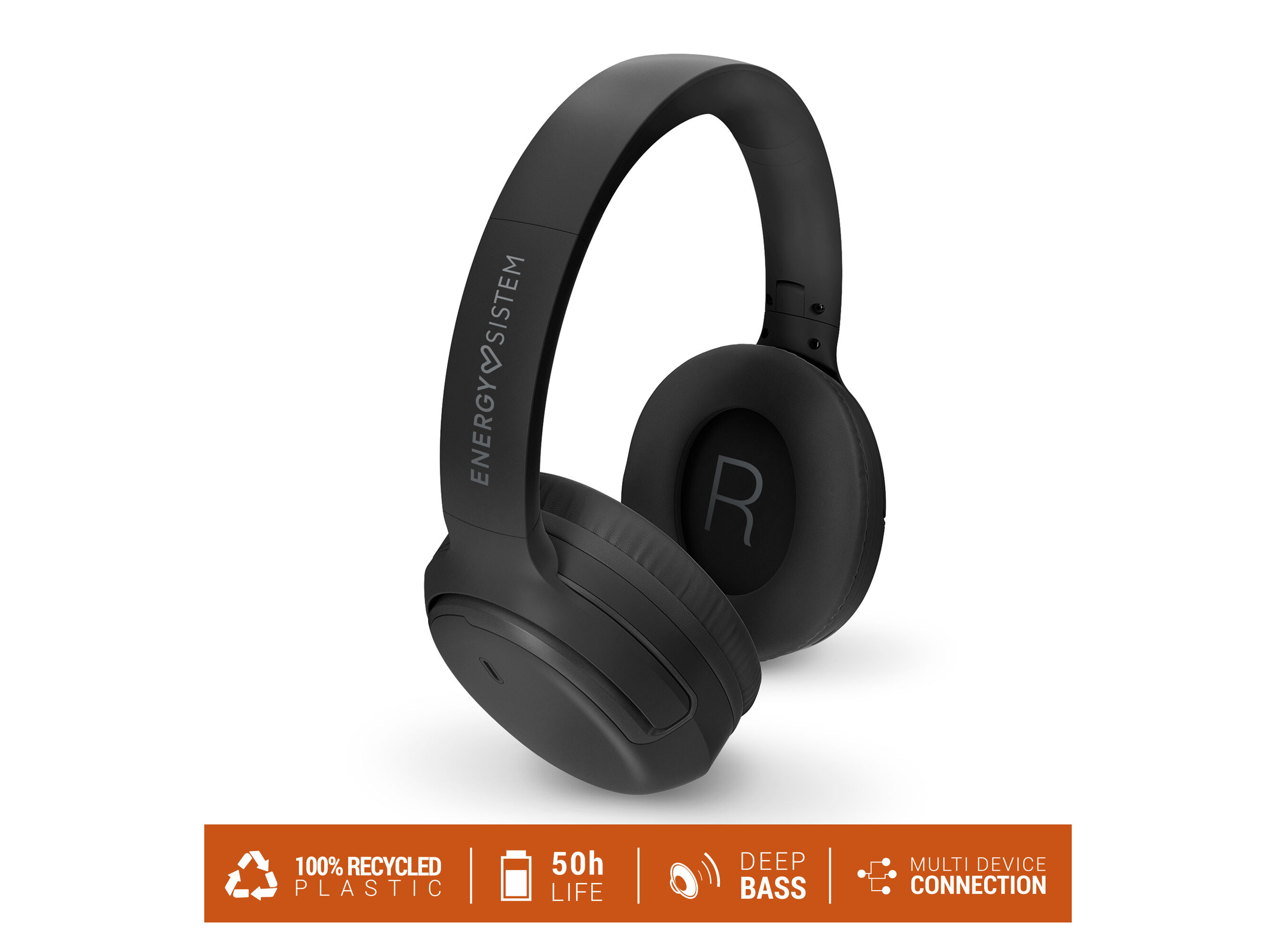 AUSCULTADORES ENERGY SISTEM BLACK RIZZ image number 1