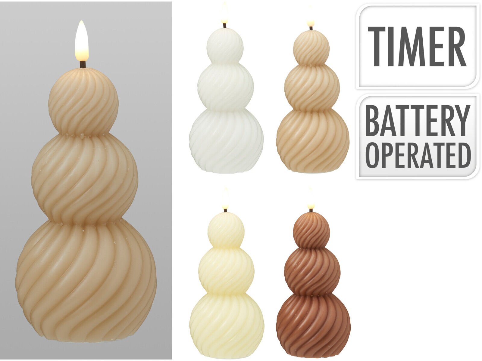 VELA LED BOLA 16CM CORES SORTIDAS image number 1