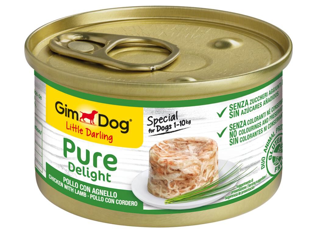 COMIDA H&Uacute;MIDA PARA C&Atilde;O GIMDOG COM FRANGO E BORREGO 85G image number 0