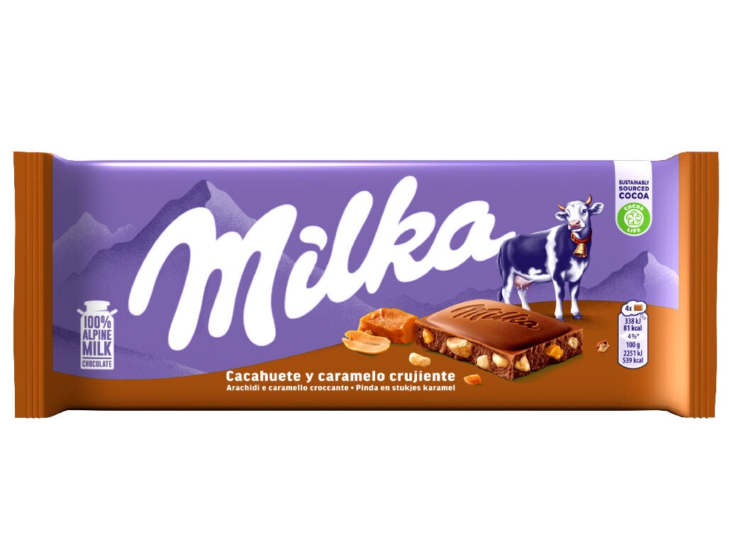 CHOCOLATE MILKA PEANUT CARAMEL 90G