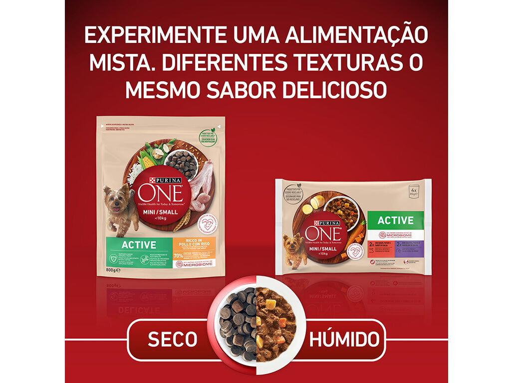 RA&Ccedil;&Atilde;O PARA C&Atilde;O PURINA ONE MINI ACTIVE COM FRANGO 3KG image number 8