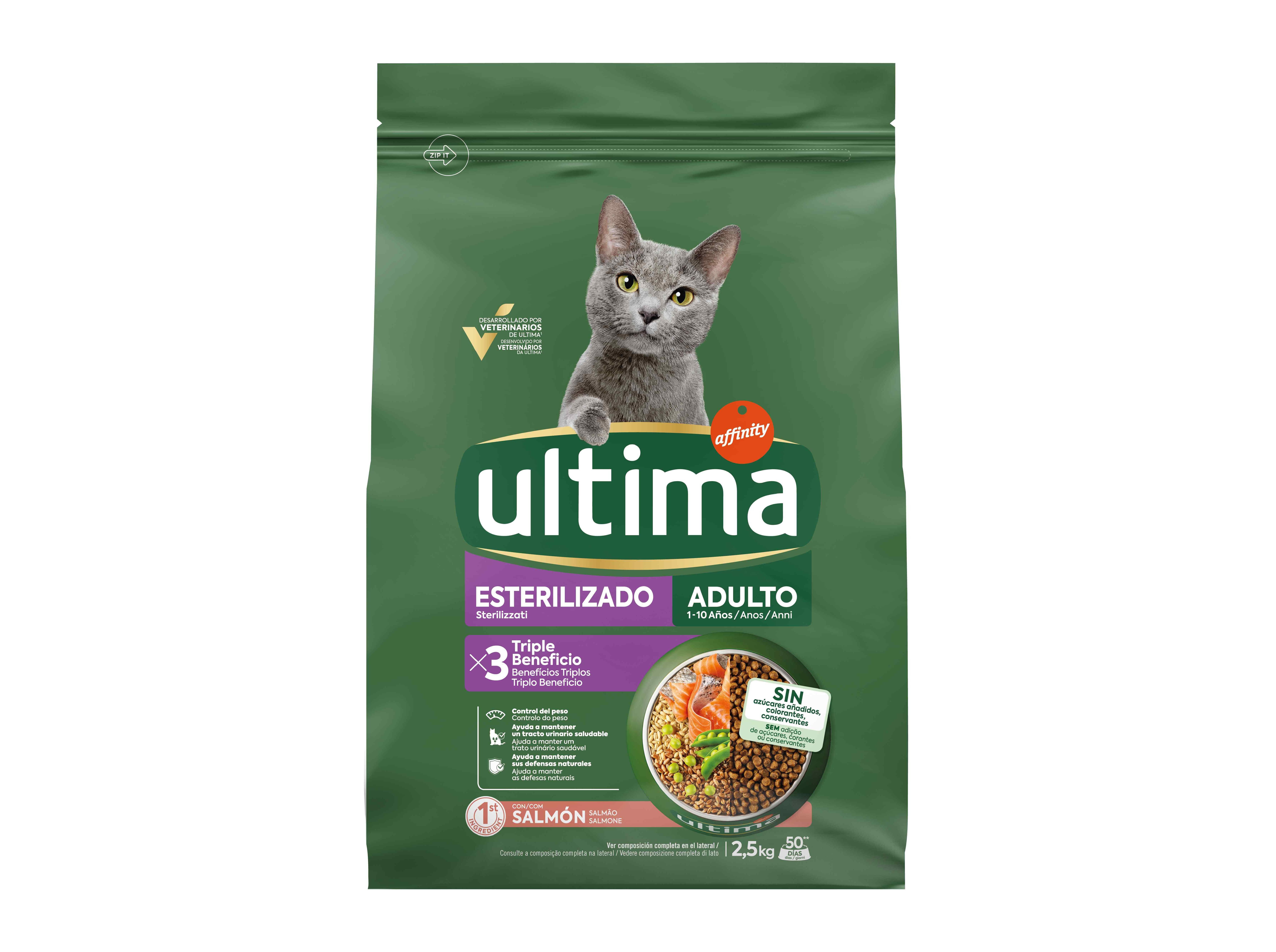 RA&Ccedil;&Atilde;O GATO ULTIMA ESTERILIZADO SALM&Atilde;O 2.5KG image number 0