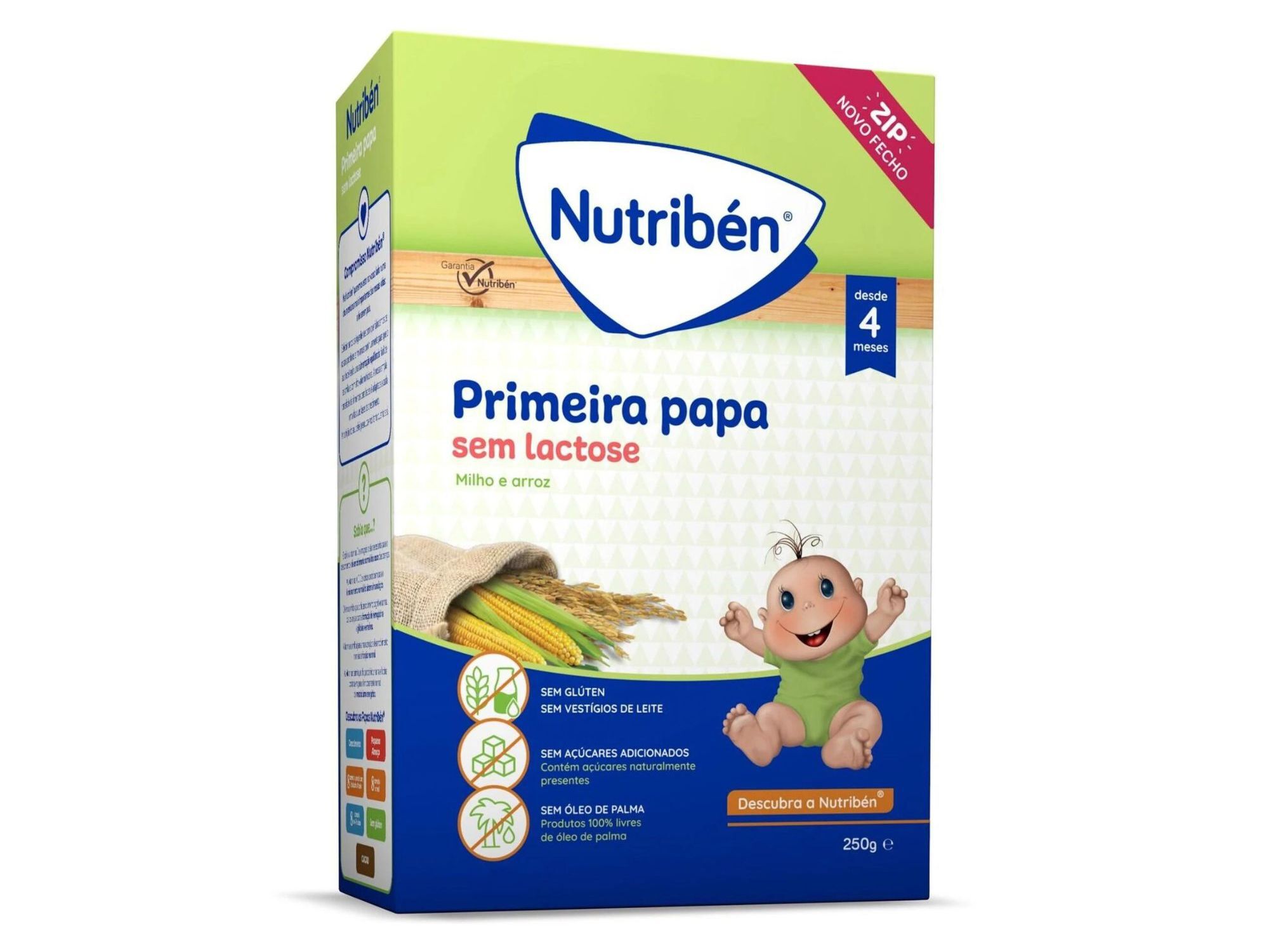 PAPA N&Atilde;O L&Aacute;CTEA NUTRIBEN 1&ordf;PAPA MILHO E ARROZ 250G image number 0