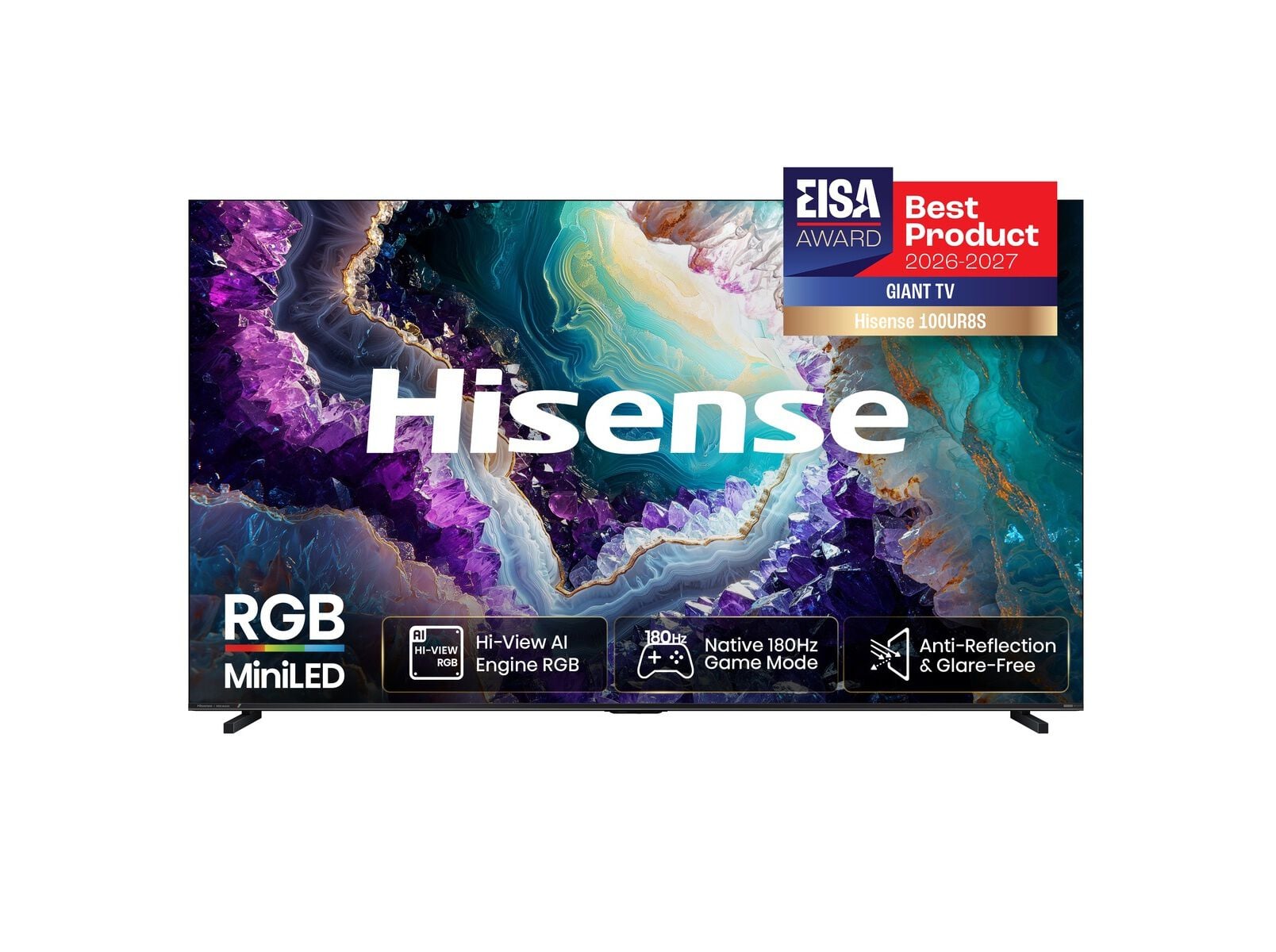 TV RGB MINILED HISENSE 100UR8S (100" 180HZ SMART TV 254CM)