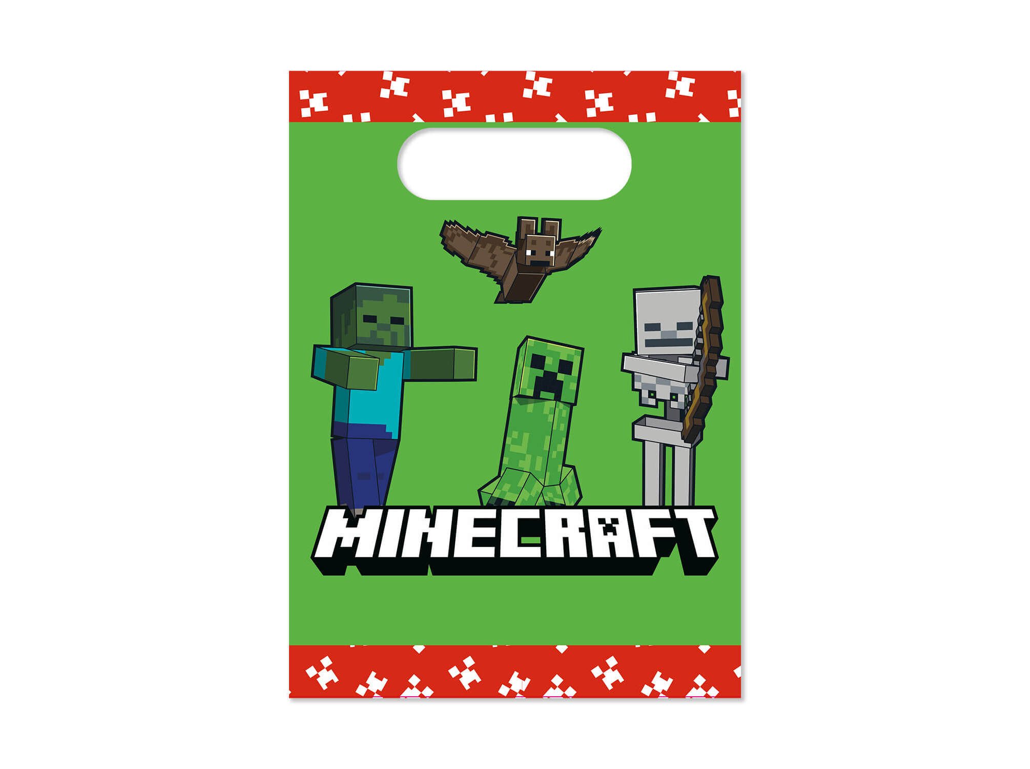 SACOS PRENDA MINECRAFT PAPEL 4 UNIDADES