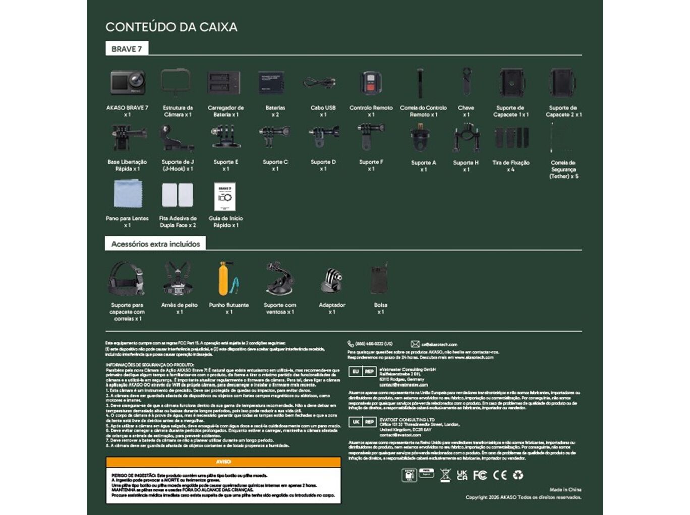 KIT CAMARA AVENTURA AKASO BRAVE 7 image number 5