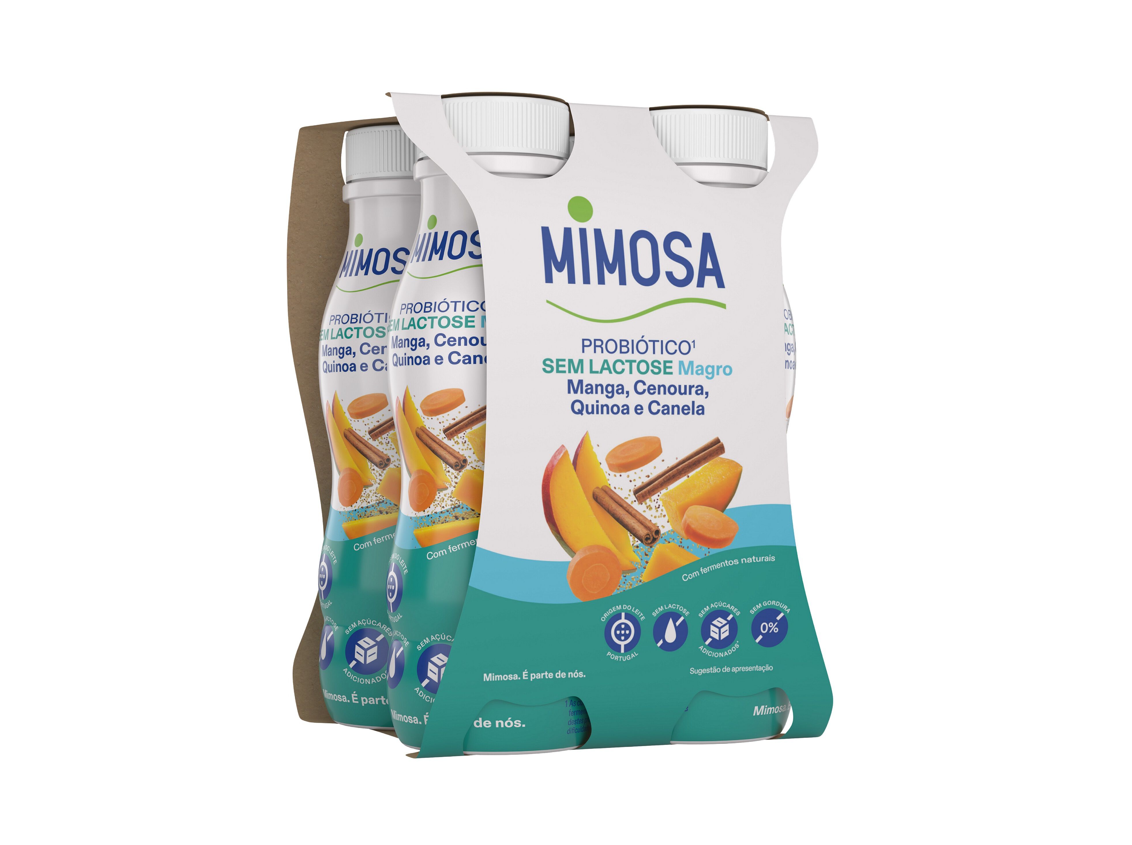 IOGURTE S/LACTOSE MIMOSA PROBIOTICO MANGA/QUIN 4X151 ML image number 1