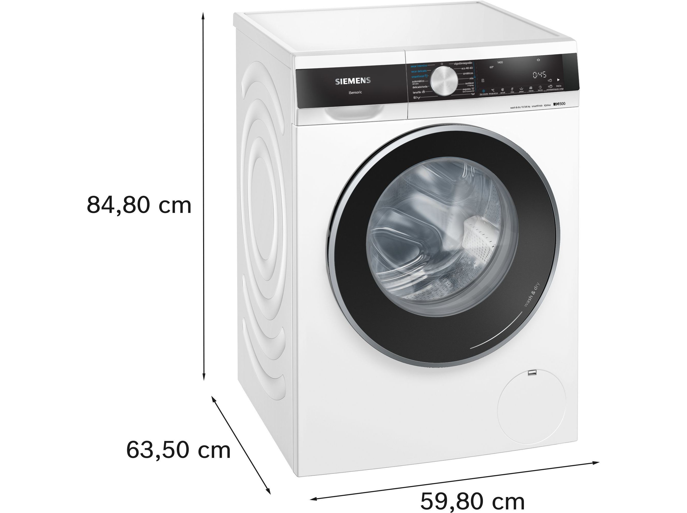 M&Aacute;QUINA DE LAVAR E SECAR ROUPA SIEMENS WN44G2A0ES BRANCO D LAVA 10.5KG SECA 6KG image number 1