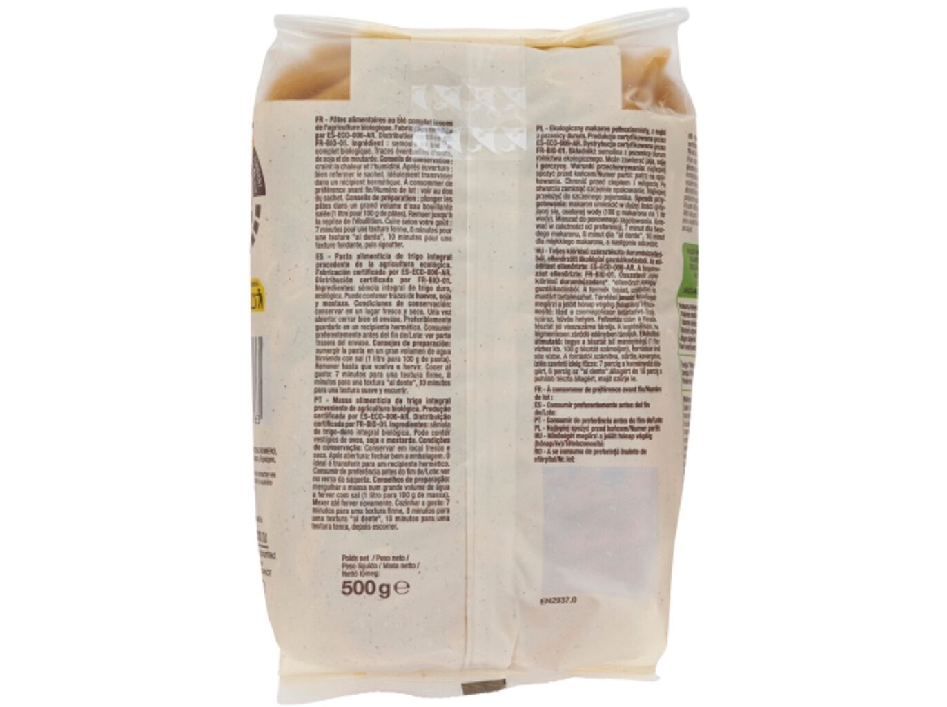 MASSA PENNE RIGATE AUCHAN BIO INTEGRAL 500 G image number 1