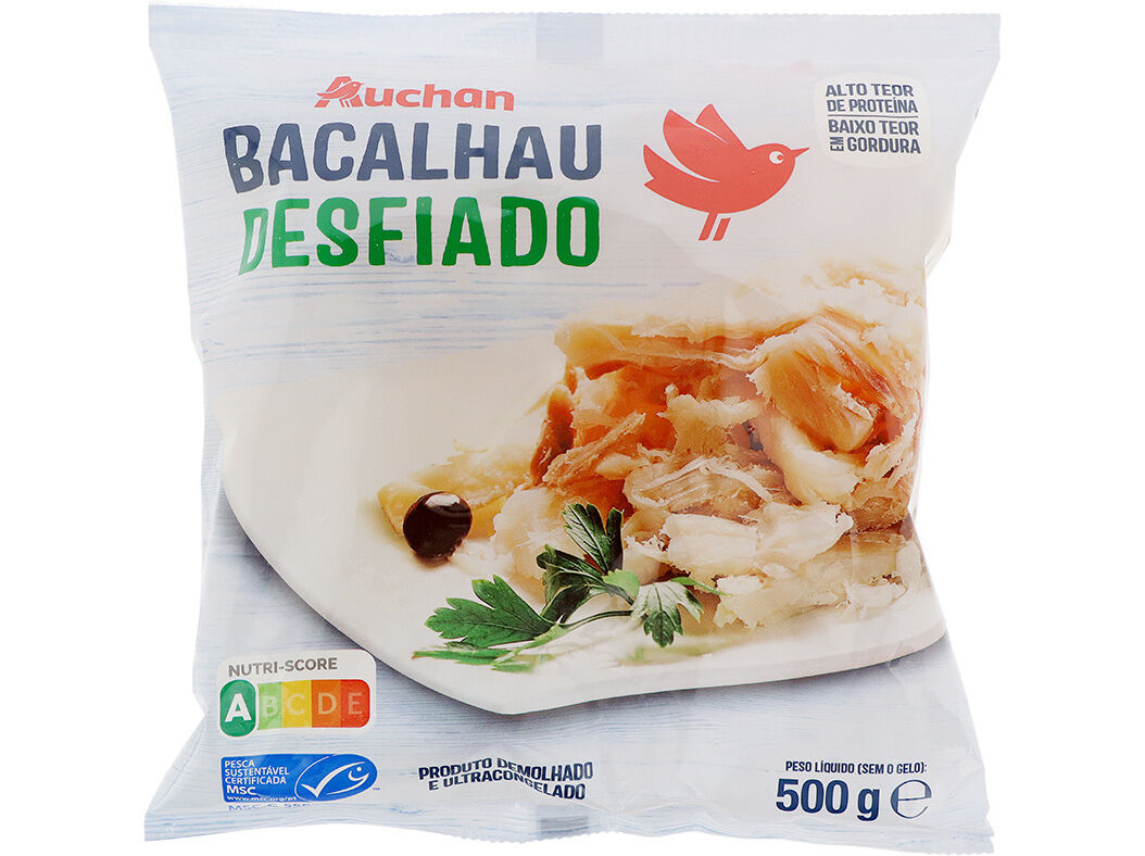 BACALHAU DEMOLHADO AUCHAN DESFIADO MSC 500G