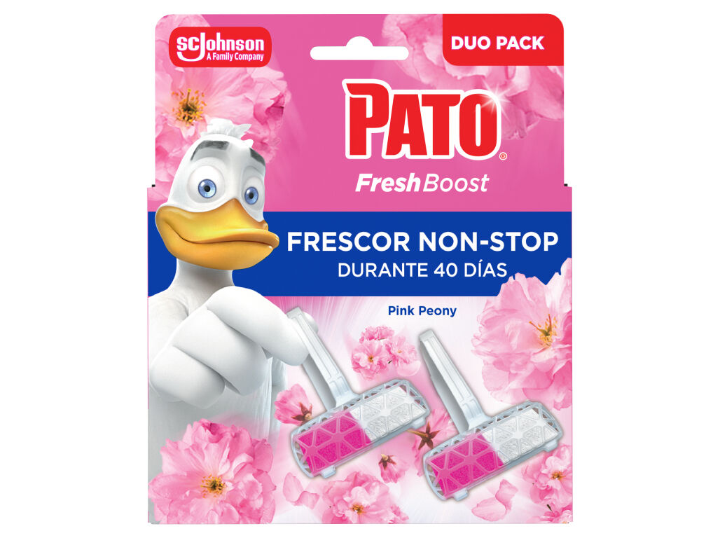 BLOCO SANIT&Aacute;RIO PATO FRESH BOOST PEONY 2UN