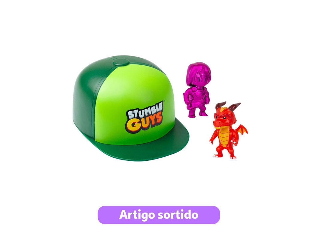 CHAP&Eacute;U STUMBLE GUYS COM 2 FIGURAS 6CM MODELOS SORTIDOS image number 0