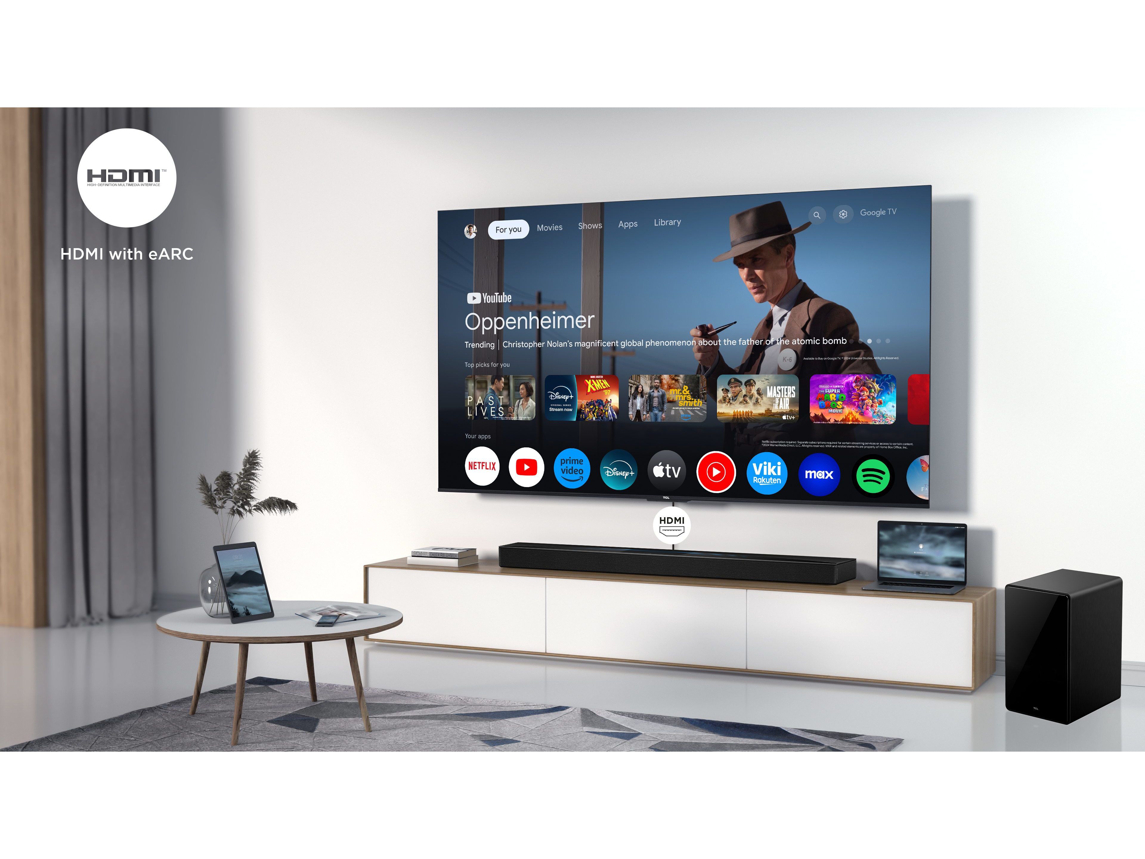 SOUND BAR COM SUBWOOFER TCL Q65H DOLBY ATMOS 5.1CH 580W image number 7