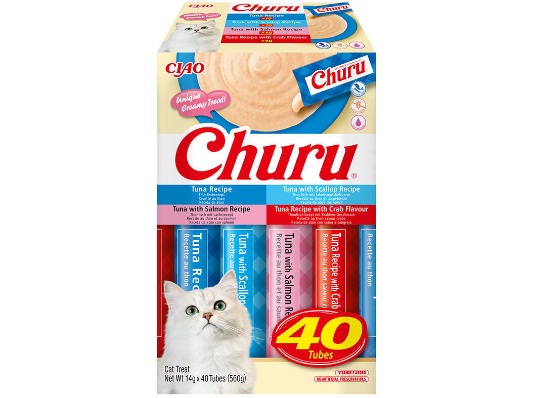 SNACK GATO CIAO CHURU ATUM 40X14G image number 0
