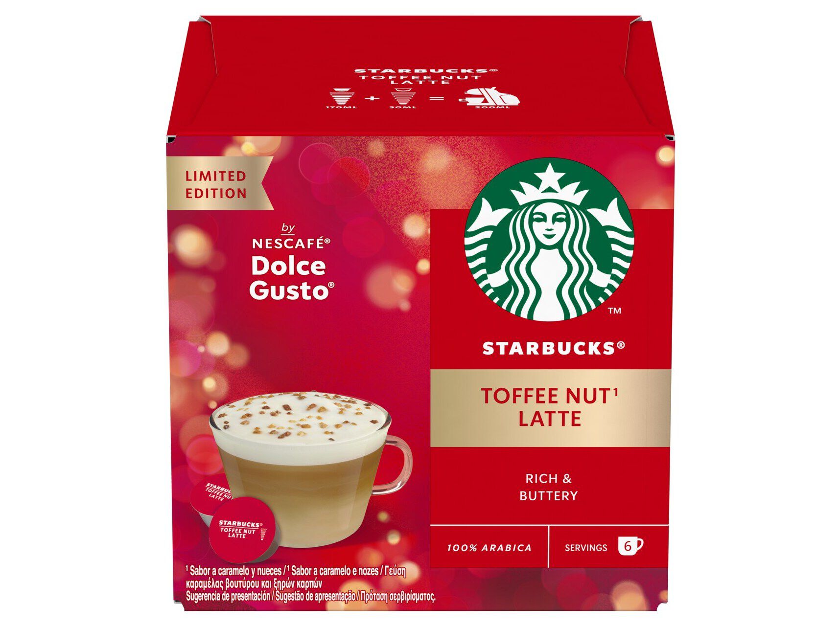 CAPSULAS STARBUCKS NDG TOFFEE NUT LATTE 6 UN image number 0