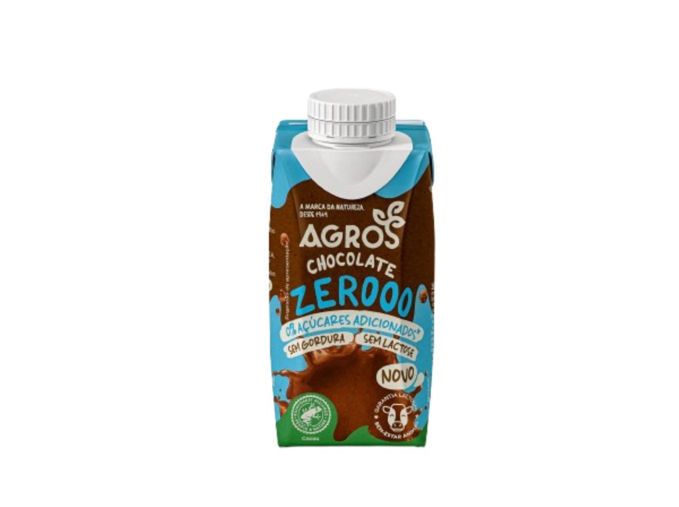 LEITE UHT SEM LACTOSE AGROS ZERO CHOCOLATE 200ML image number 0
