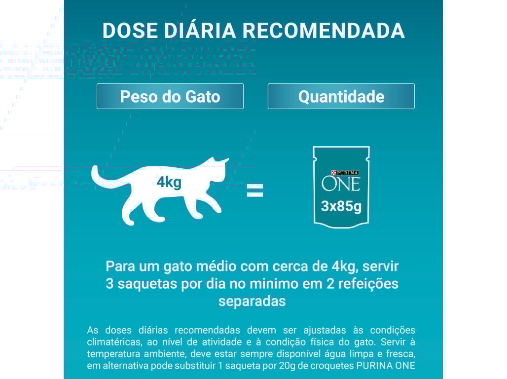 COMIDA H&Uacute;MIDA PARA GATO PURINA ONE PATO E SARDINHA 4X85G image number 5
