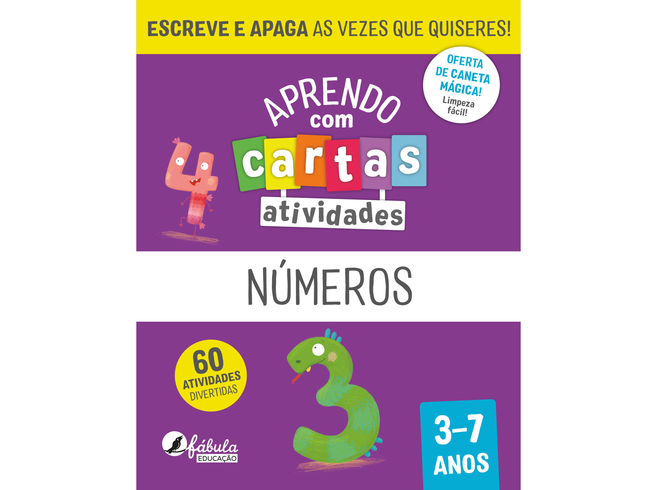 LIVRO APRENDO COM CARTAS: ATIVIDADES - N&Uacute;MEROS 3-7 ANOS image number 0