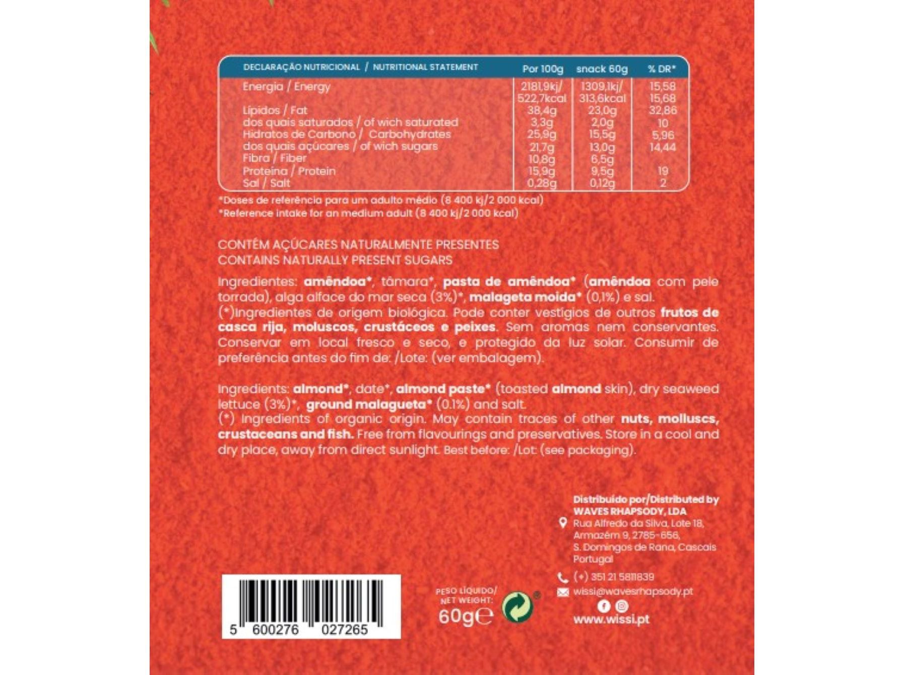 SNACK WISSI ALFACE DO MAR E CHILI BIO 60G image number 1