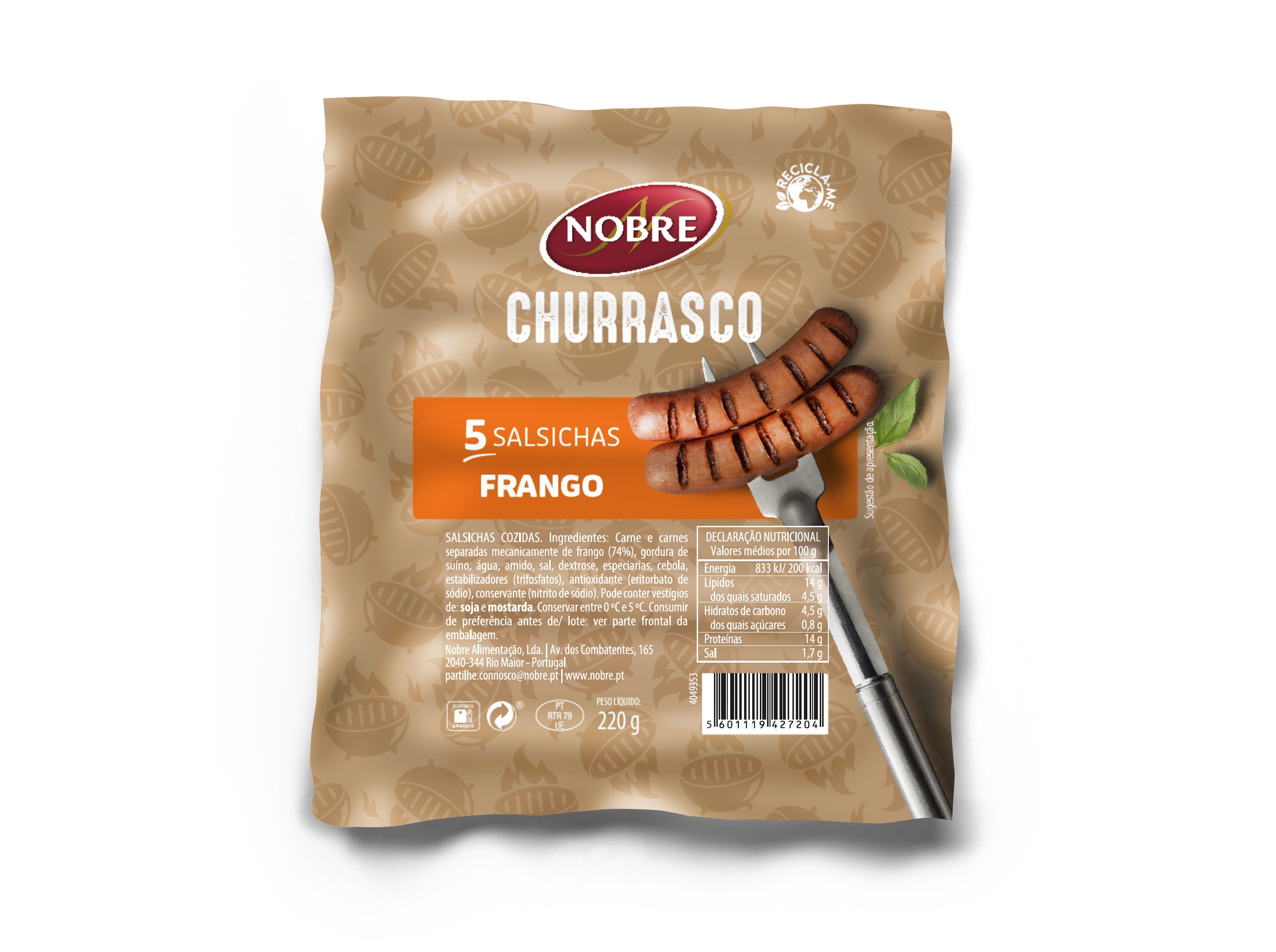 SALSICHAS CHURRASCO NOBRE FRANGO 220 GR image number 0
