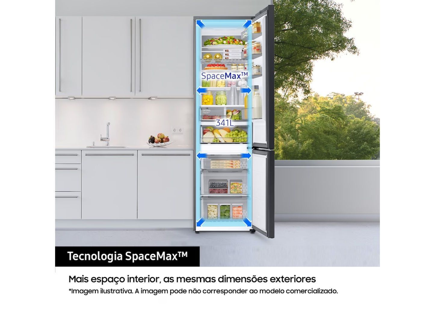 FRIGOR&Iacute;FICO COMBINADO SAMSUNG RB34C632DSA/EF NO FROST D 341L INOX image number 3