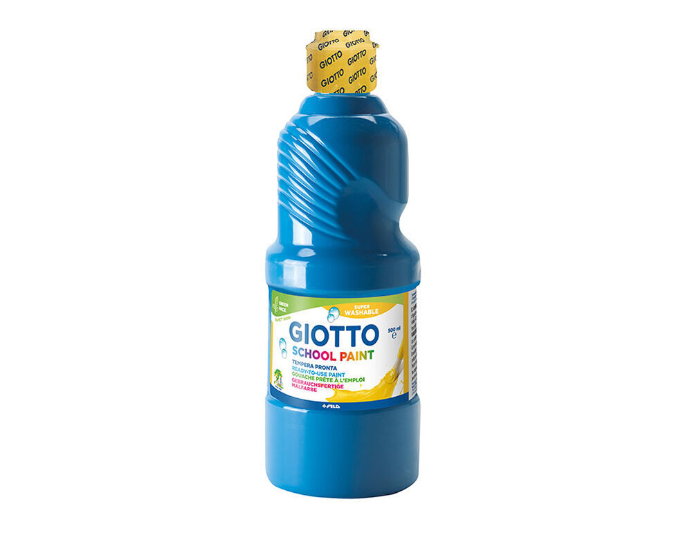 GUACHE SCHOOL PAINT GIOTTO AZUL CYAN 500ML