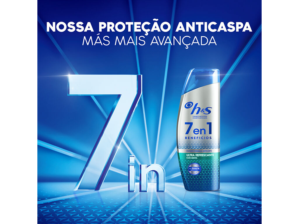 CHAMPO H&S 7EM1 ULTRA REFRESCANTE 300ML image number 2