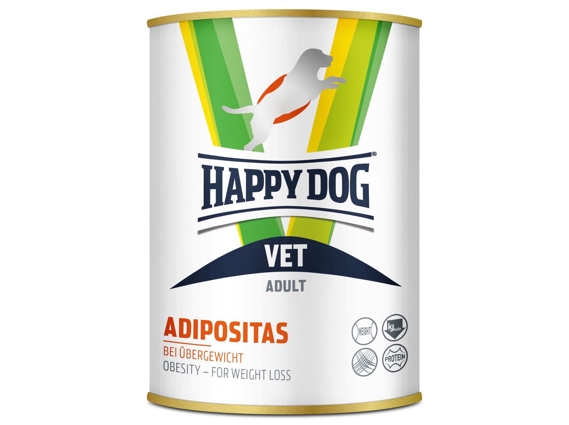 COMIDA H&Uacute;MIDA C&Atilde;O HAPPY DOG VET ADIPOSITAS 400G