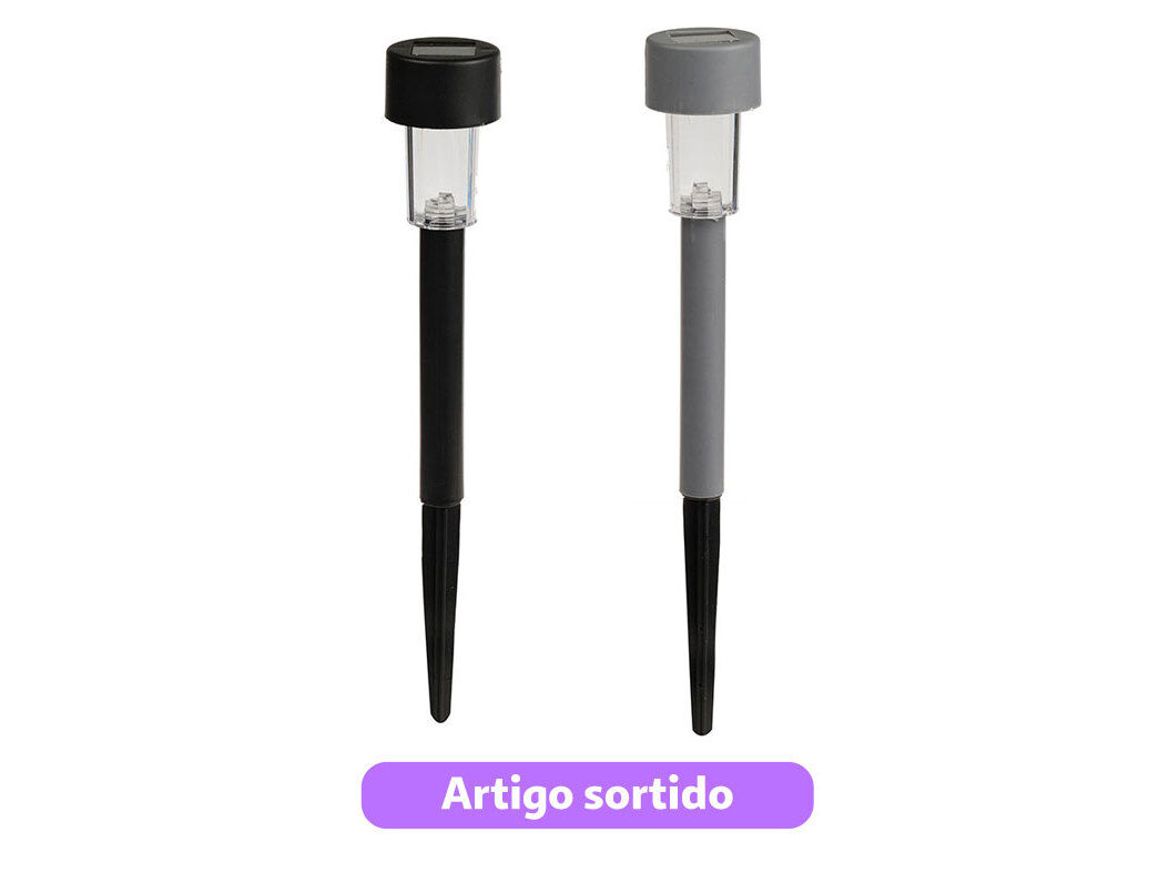 L&Acirc;MPADA SOLAR PL&Aacute;STICO RECICLADO 31CM CORES SORTIDAS