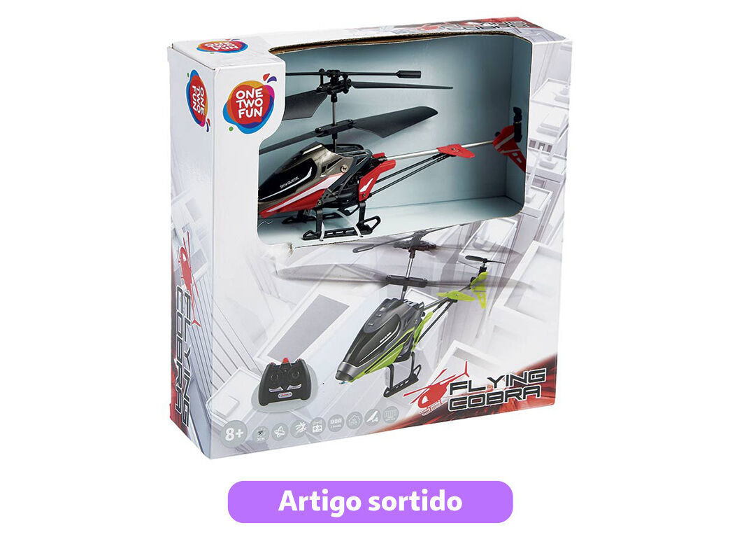 HELIC&Oacute;PTERO TELECOMANDADO ONE TWO FUN COBRA 21CM MODELOS SORTIDOS image number 2